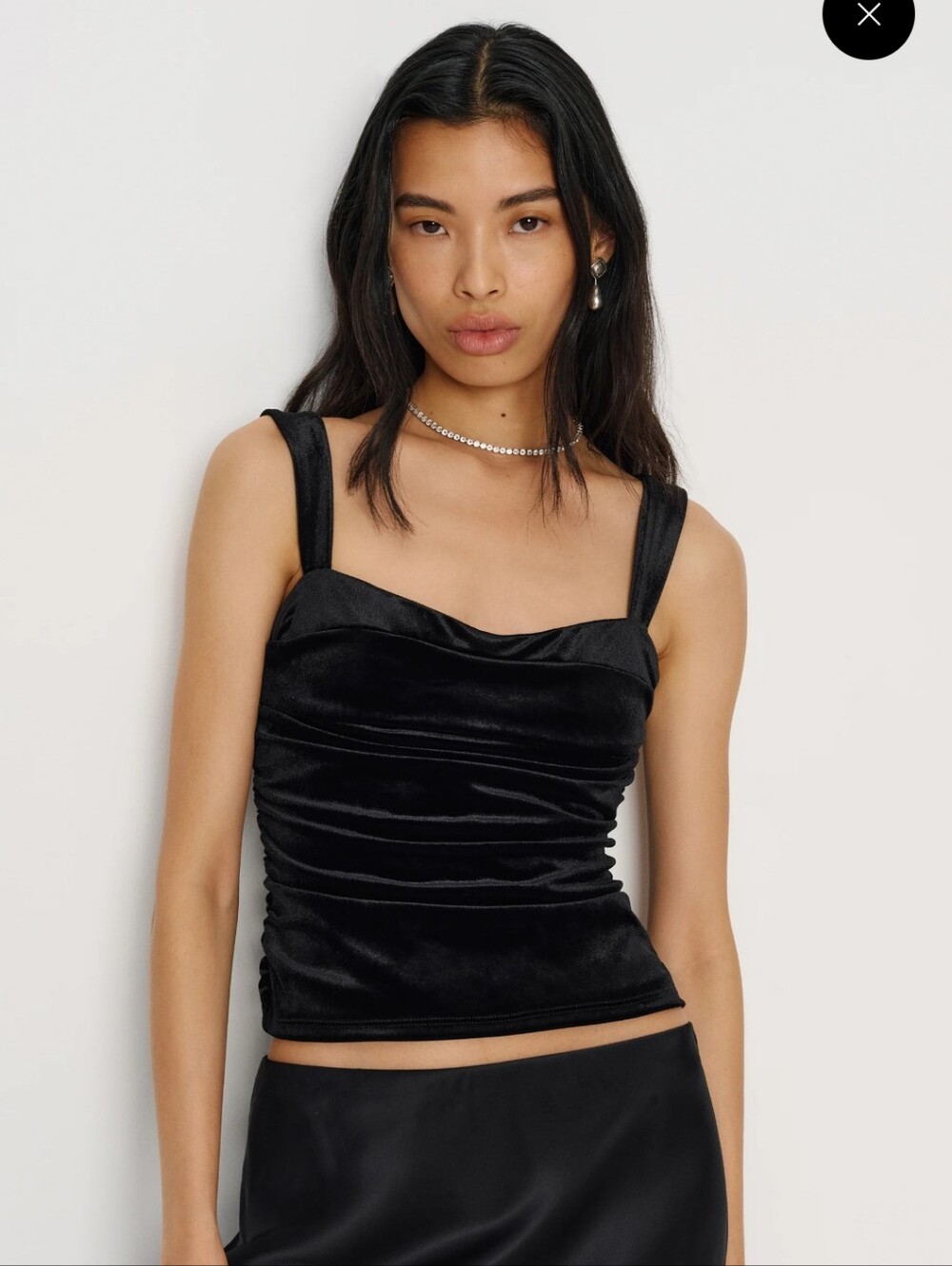 NWT Reformation Trish Knit Top Black - Size S